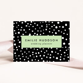 Dalmatier Dots, Dalmatiska Spots, Black and White Visitkort