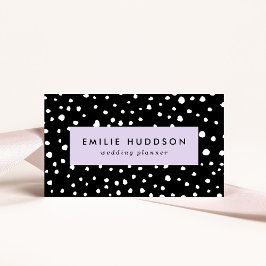 Dalmatier Dots, Dalmatiska Spots, Black and White Visitkort