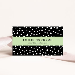 Dalmatier Dots, Dalmatiska Spots, Black and White Visitkort
