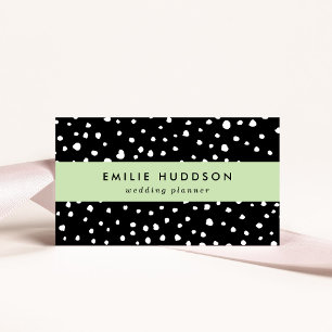 Dalmatier Dots, Dalmatiska Spots, Black and White Visitkort