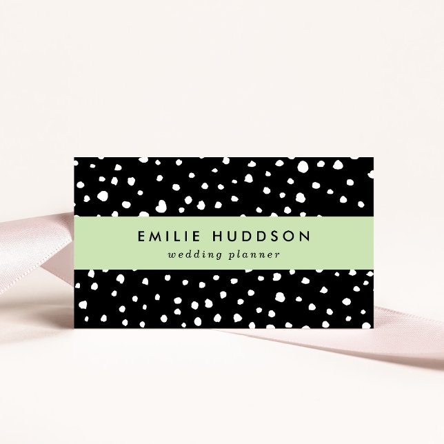 Dalmatier Dots, Dalmatiska Spots, Black and White Visitkort (Skapare uppladdad)
