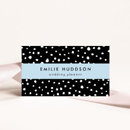 Dalmatier Dots, Dalmatiska Spots, Black and White Visitkort