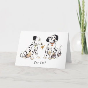 Dalmatier "för dig!" Hälsning-kort Kort