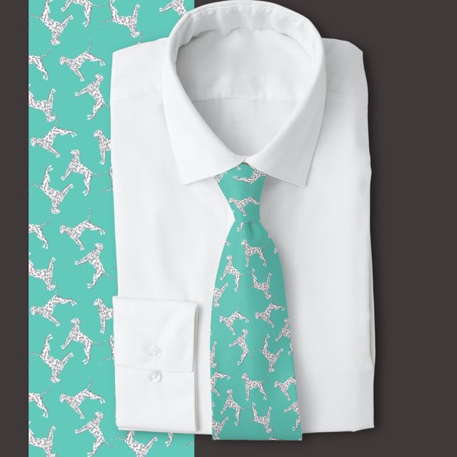 Dalmatier med flera riktningar Aqua Slips (Dalmatian dog aqua tie, dog lovers, veterinarian, dog breeder, Dalmatian owner)