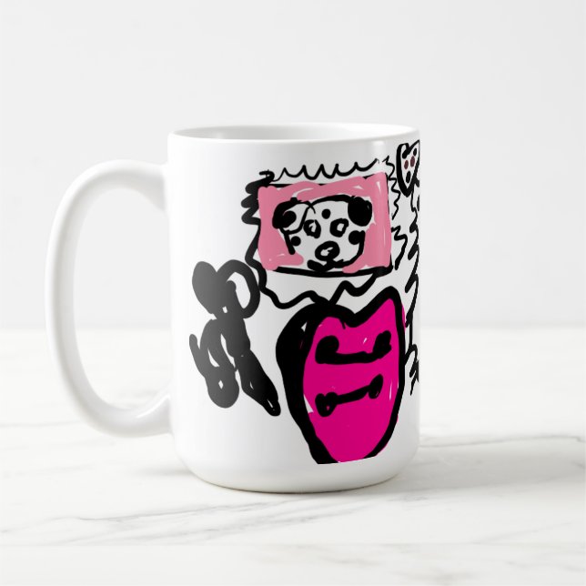 Dalmatiner älskvärd  kaffemugg (Vänster)
