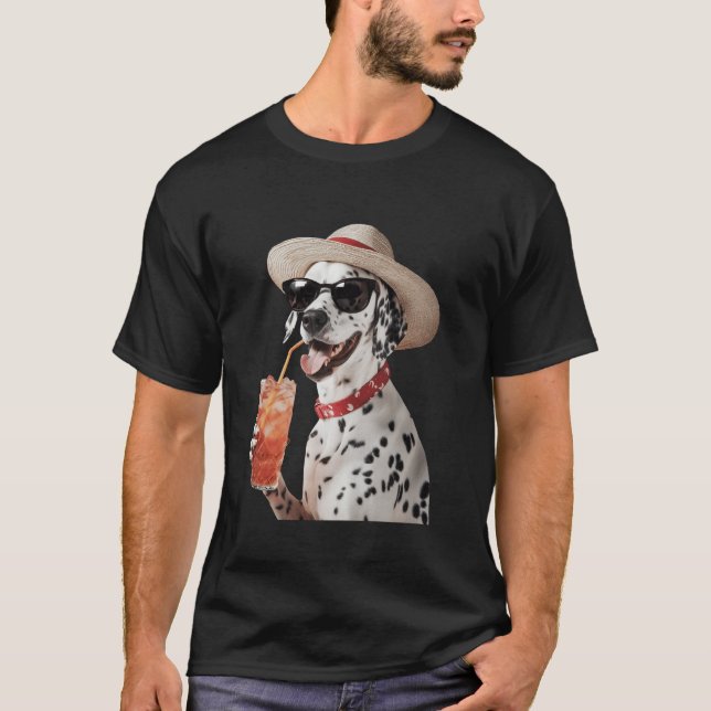 Dalmatiner Cocktail T Shirt (Framsida)