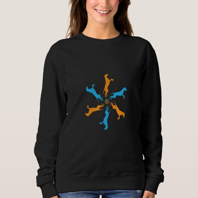 Dalmatiner Djur Mandala Mönster T Shirt (Framsida)
