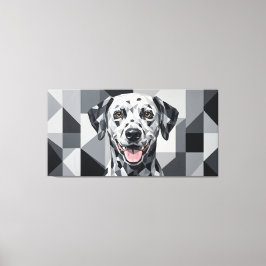 Dalmatiner Geometrisches Pop Art Portrait Canvastryck