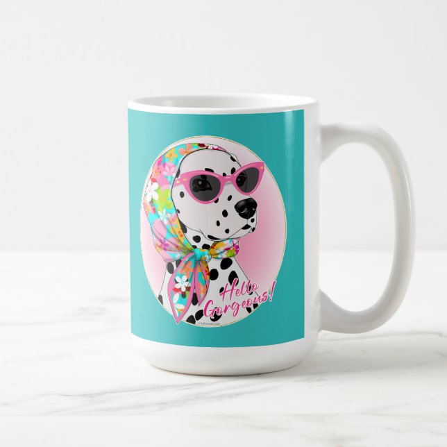 Dalmatiner Hej underbar! Kaffemugg (Höger)