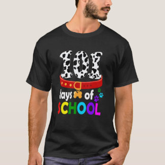 Dalmatiner Hund 101 Skoldagar Lärare Barn T Shirt
