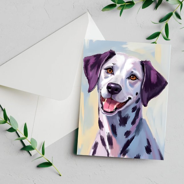 Dalmatiner Hund Akvarell Målning Kort (Skapare uppladdad)