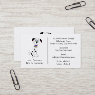 Dalmatiner Hund Design Brädgård Kennel Visitkort