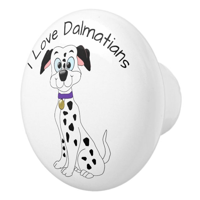 Dalmatiner Hund Design Knopp (Höger)