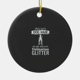 Dalmatiner Hund Hår Glitter Rolig Husdjur Julgransprydnad Keramik
