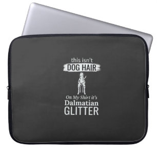 Dalmatiner Hund Hår Glitter Rolig Husdjur Laptop Fodral