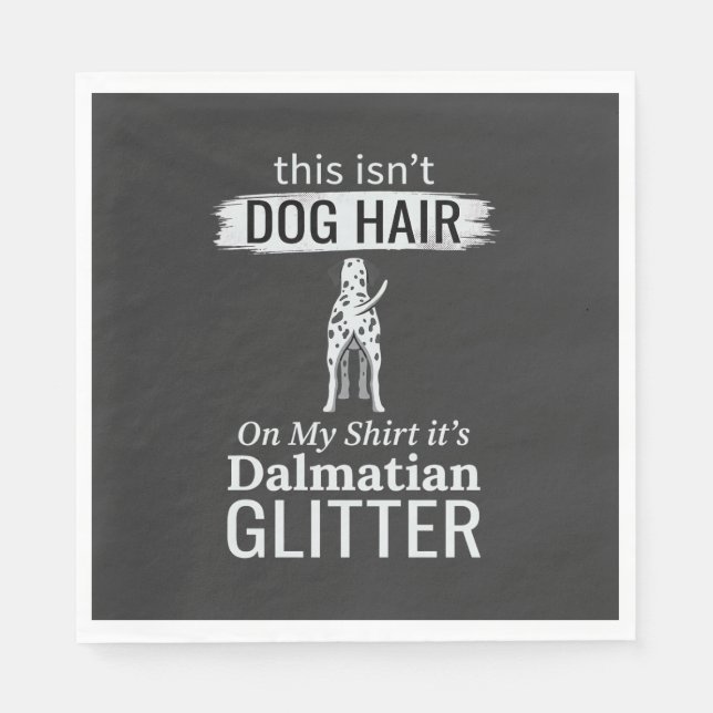 Dalmatiner Hund Hår Glitter Rolig Husdjur Pappersservett (Framsidan)