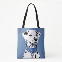 Dalmatiner Hund som bär en blå halsband