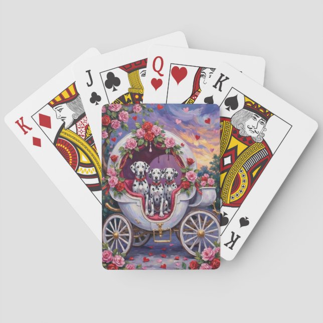 Dalmatiner Hund Valentine Dag  Casinokort (Baksidan)