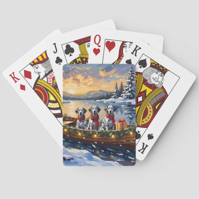 Dalmatiner Julbåt Semester Casinokort (Baksidan)