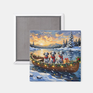 Dalmatiner Julbåt Semester Magnet