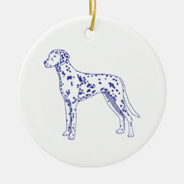 Dalmatiner Julgransprydnad Keramik