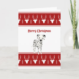 Dalmatiner Julkort Röd & Vit, Svarta Fläckar Helgkort