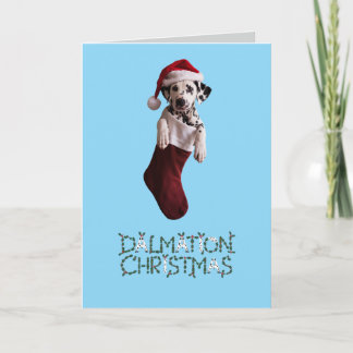 Dalmatiner julstrumpa helgkort