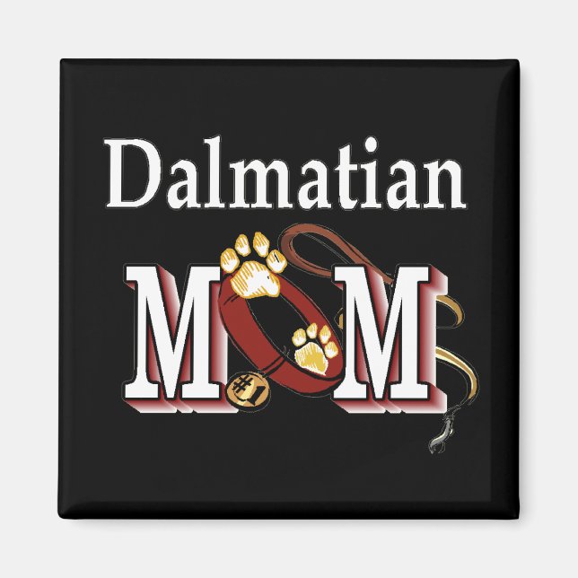 Dalmatiner Mamma Mörker Magnet (Framsidan)