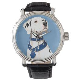 Dalmatiner med blå halsband armbandsur
