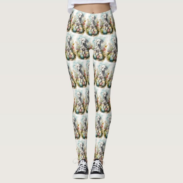 Dalmatiner med påskägg leggings (Framsida)
