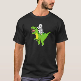 Dalmatiner ridande Rex Dinosaur Hund   T Shirt
