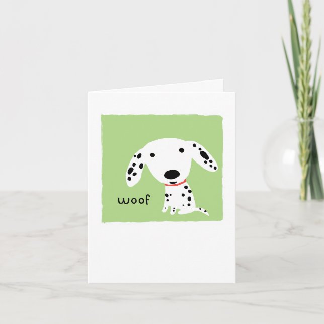 Dalmatiner Woof Kort (Framsida)