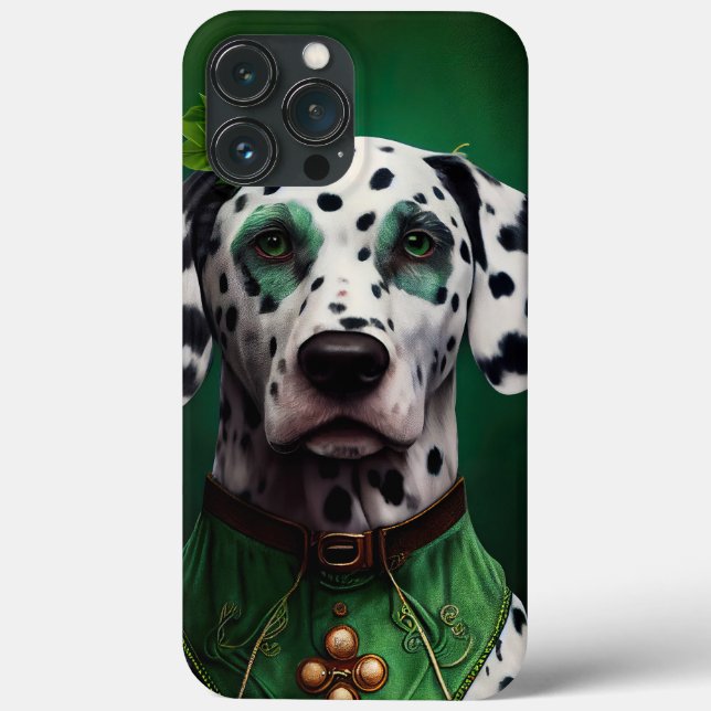 Dalmatinerhund i St. Patricks dag-kostym (Baksida)