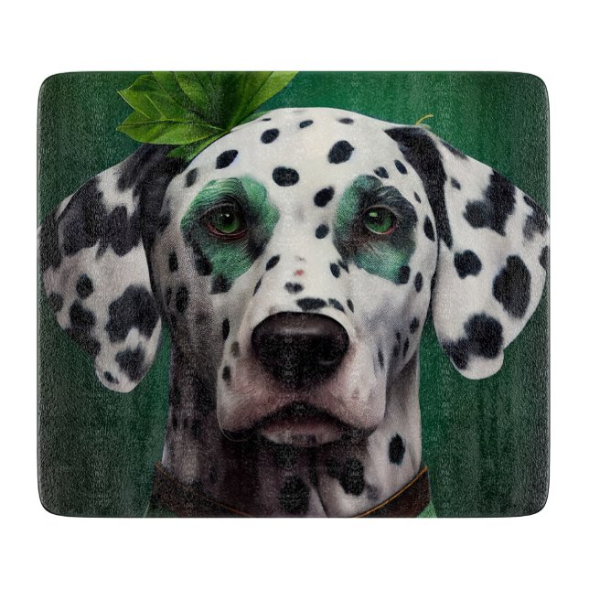 Dalmatinerhund i St. Patricksdagsdräkt (Framsidan)