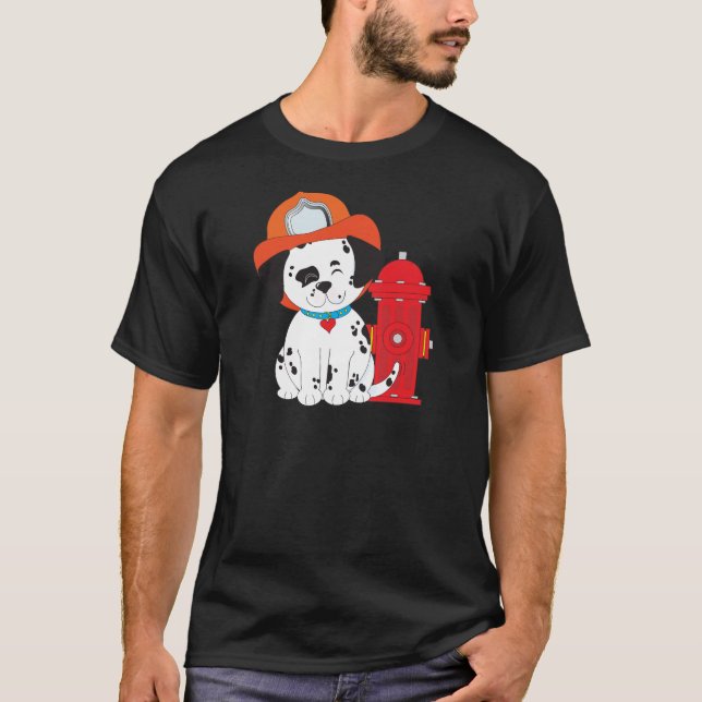 Dalmation avfyrar hunden t-shirt (Framsida)