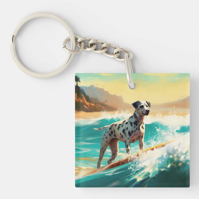 Dalmation Beach Surfing Målning  (Framsidan)
