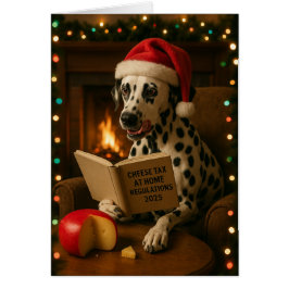 Dalmation 'Cheese Tax' Christmas card Hälsningskort