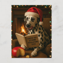 Dalmation 'Cheese Tax' Christmas postcard