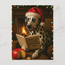 Dalmation 'Cheese Tax' Christmas postcard Vykort