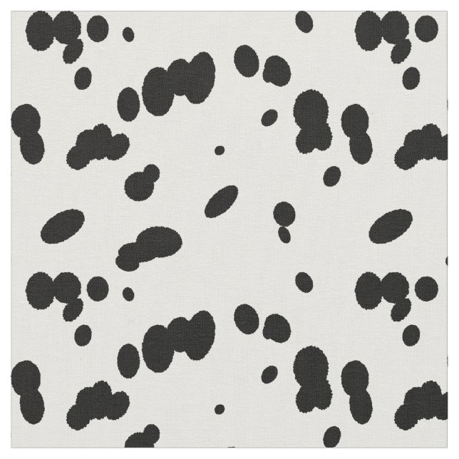 Dalmation Dog Black and White Spot Pattern Tyg (Närbild)