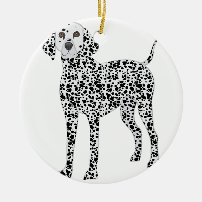 Dalmation Julgransprydnad Keramik (Framsidan)