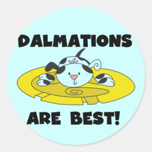 Dalmationer är bästa T-shirts och gåvor Runt Klistermärke