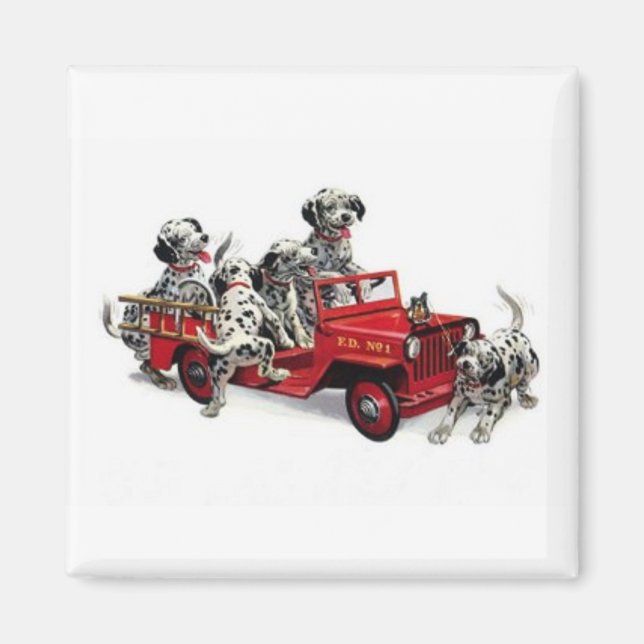Dalmations Firefighters Magnet (Framsidan)