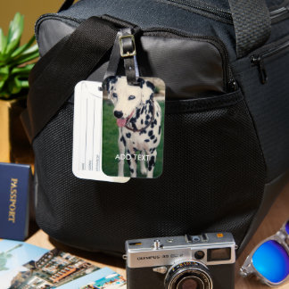 Dalmatisk Anpassningsbar Foto Upload Pet-bild för Bagagebricka