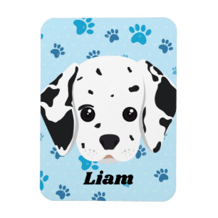 Dalmatisk blå Personlig för utskrift Magnet