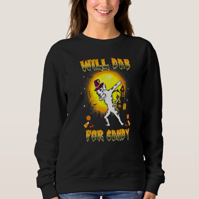Dalmatisk Dabbing Hund Kommer Dabba För Godis Hall T Shirt (Framsida)