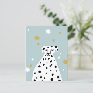 Dalmatisk Hund Abstrakt Illustration Art Vykort