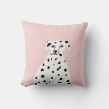 Dalmatisk Hund Abstrakt Illustration Rosa