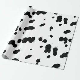 Dalmatisk Hund Black and White Spot Skriv ut Presentpapper