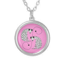 Dalmatisk hund halsband i silverpläterat